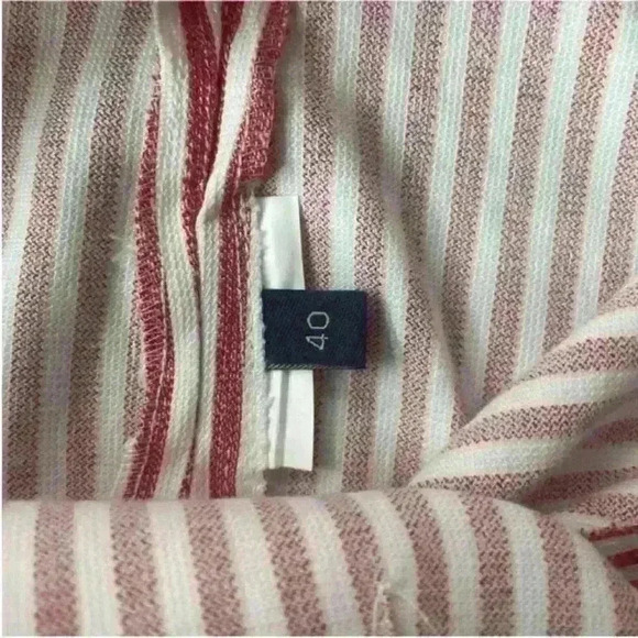 Piazza Sempione-"Audrey" Red And White Cropped Pinstripe Pant Size 40 (6) EUC! - Picture 10 of 10